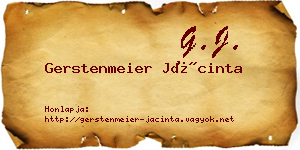 Gerstenmeier Jácinta névjegykártya